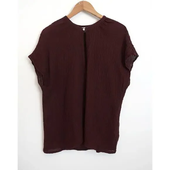 ERICA TANOV Linen Gauze Plisse Crinkle Dolman Blouse Top Garmentory 3 XL $325 - Picture 2 of 11